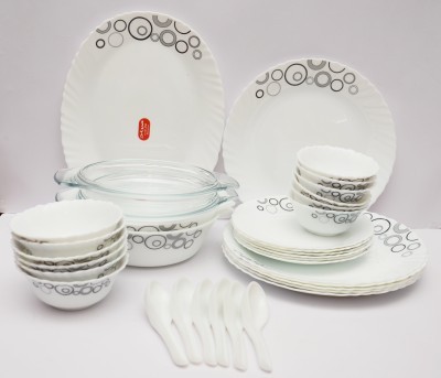  LaOpala Misty Drops Pack of 35 Dinner Set (Ceramic) 