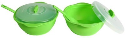  Signoraware Cook N Serve Big - 1.8 L Plastic Food Storage (Pack of 2, Green) 