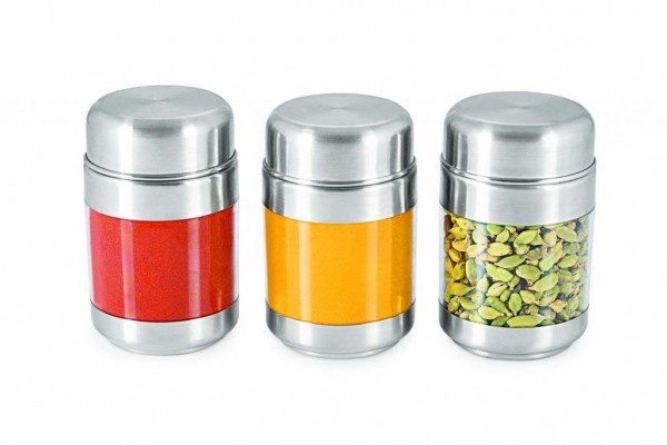Sizzle Clear Containers 175 ml Set of 3 Twist Canisters S7