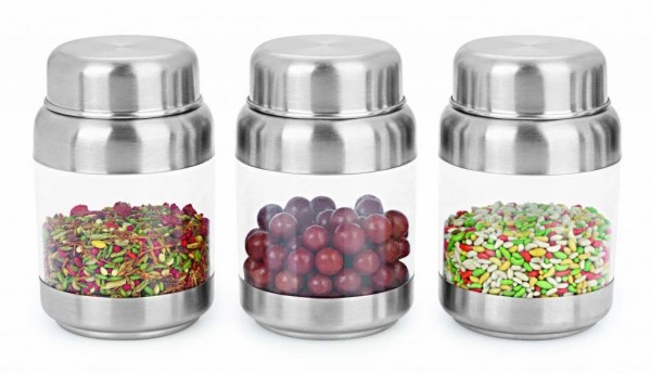Sizzle Transparent Containers 175 ml Set of 3 Crystal Storage Box S7