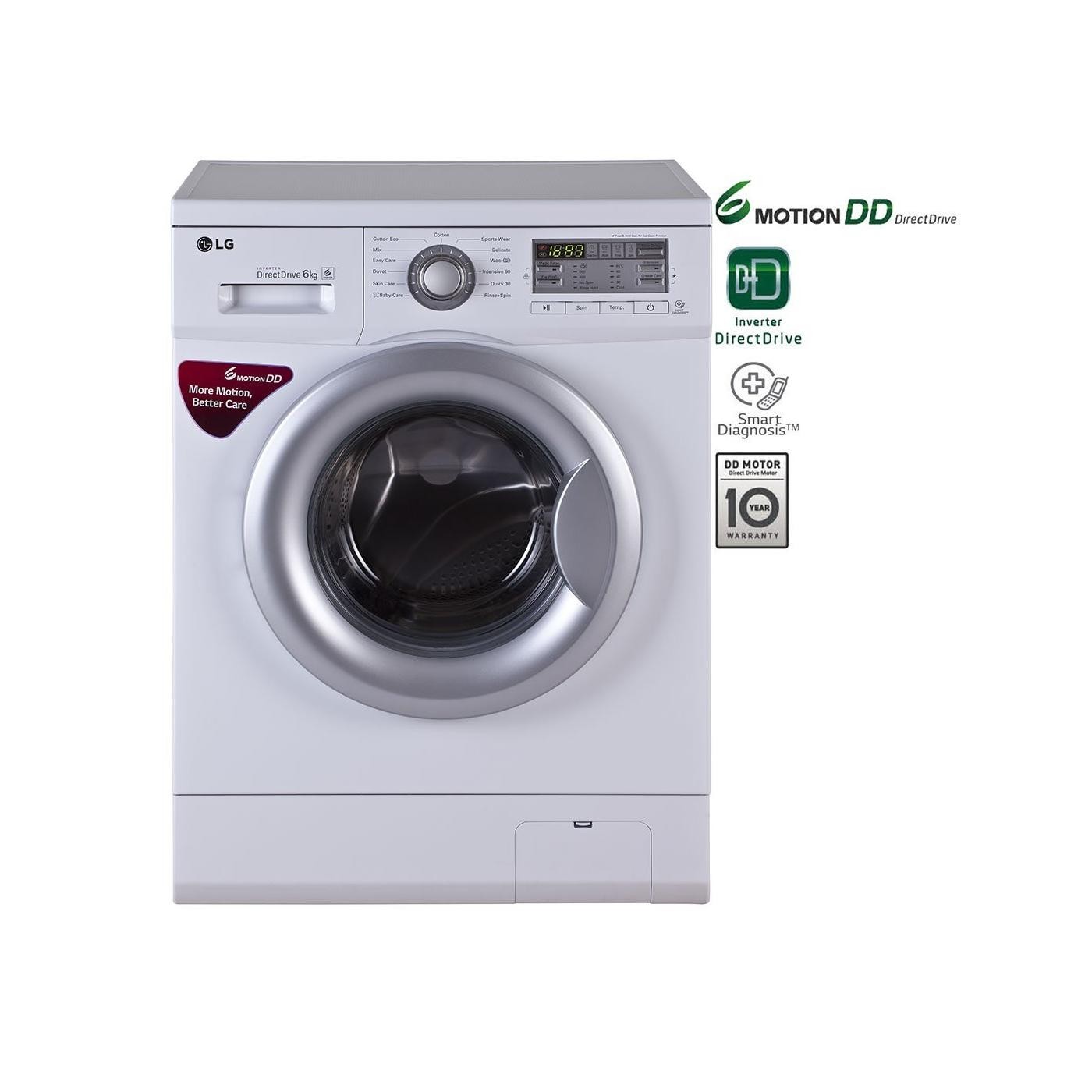 Lg Fh0b8ndl21 6 Kg Fully Automatic Front Loading Washing