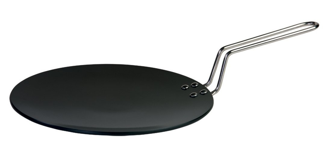 Nirlep Ebony Concave Griddle Tawa, 220mm, Deep Grey 