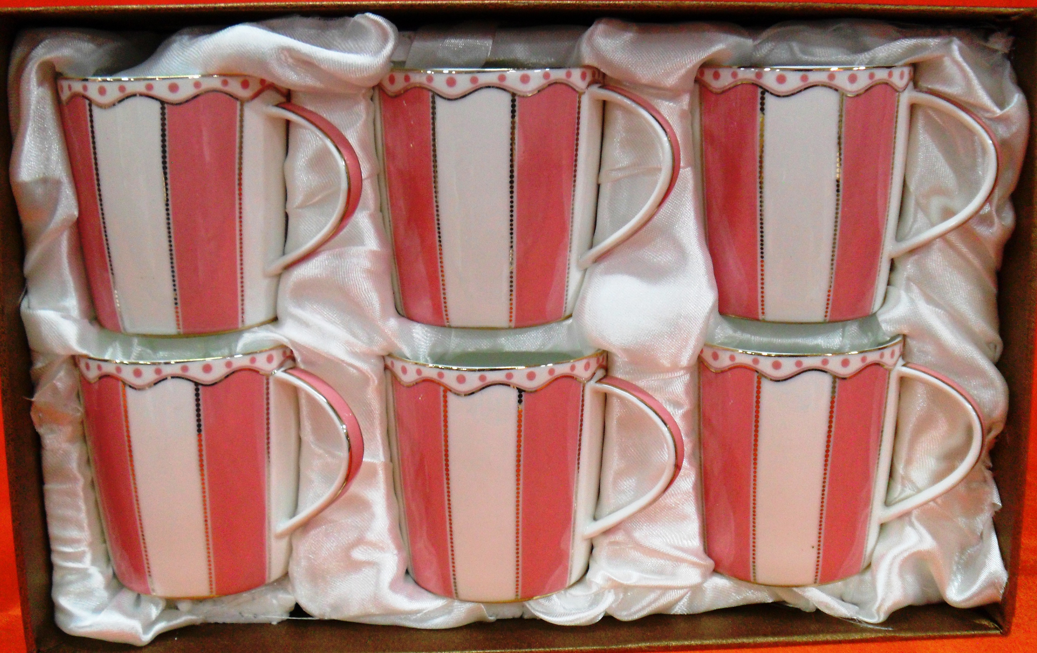 HI LUXE Stripe Mug Set (pink)