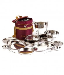 Neelam Stainless Steel Travelling / Picnic Tiffin Box Set of 26Pcs No-12 